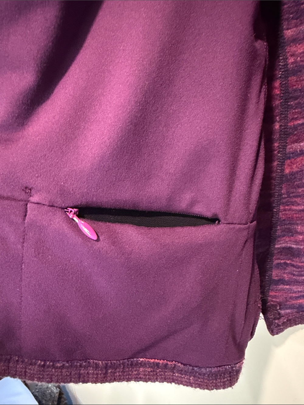 Title Nine Wool Blend Full Zip Sweater Jacket Zip Pockets Purple Outdoors SZ XS - Picture 6 of 8